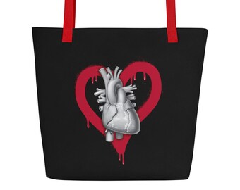 I Heart(s) You Beach Bag with Pocket
