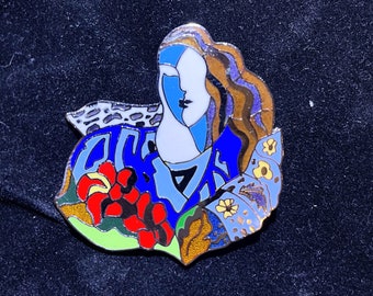 Vintage emaille broche Piero Resta x ACME Studio 'Hommage to Nature'