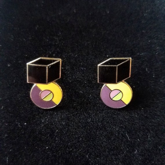 Earrings by ACME Studio VINTAGE MEMPHIS Designer Peter Shire A.Y.Y