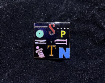 Vintage ACME Studio x Rod Dyer "SPUNTINO" emaille pin - broche jaren 1980