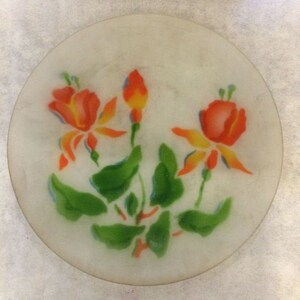 Dekorative Glasplatte - Blumenmuster