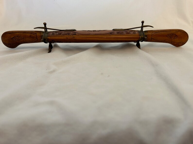 Vintage Indian Carving Set in Ornate Hardwood & Brass Case Etsy