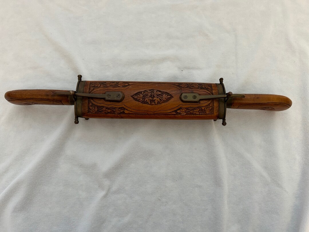 Vintage Indian Carving Set in Ornate Hardwood & Brass Case Etsy