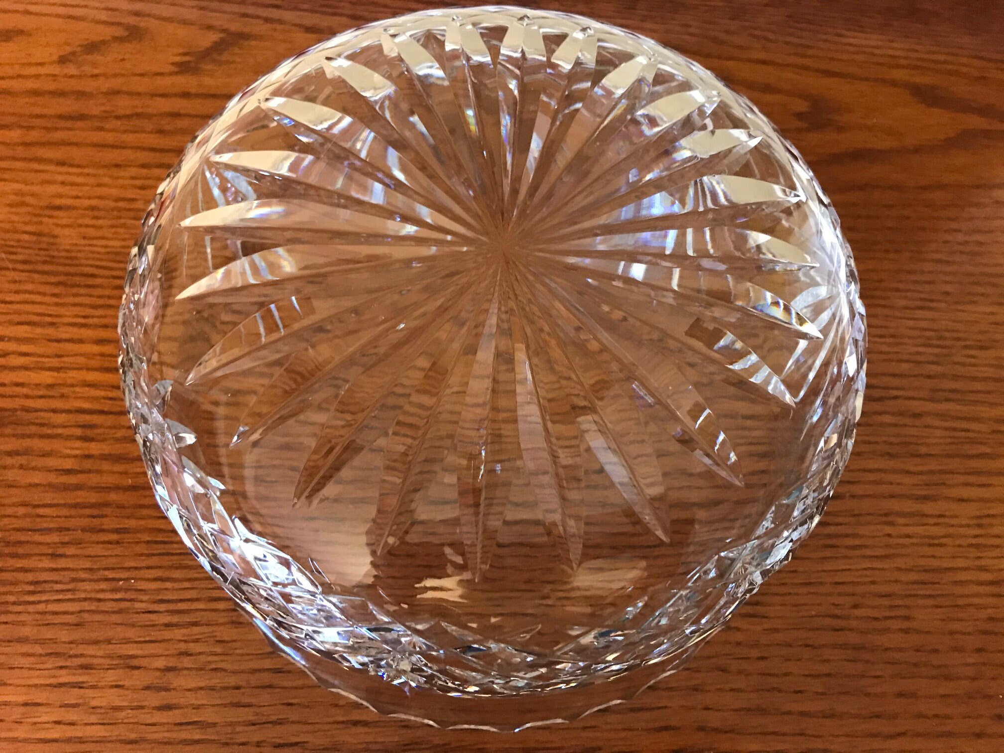 Beautiful Crystal Salad Bowl 24 Lead Crystal Etsy