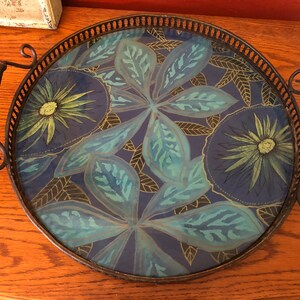 Tracy Porter Metal & Glass Serving Tray