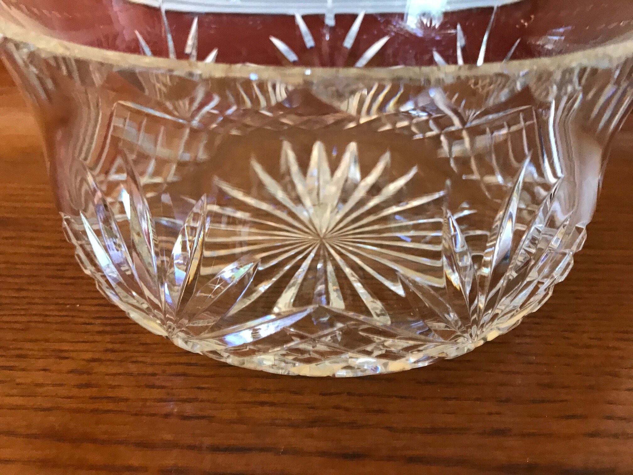 Beautiful Crystal Salad Bowl 24 Lead Crystal Etsy