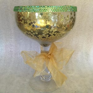 Large Glass Champagne / Wine Glass Centerpiece