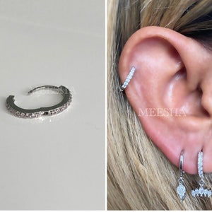 Silver / Gold Clicker Earring High Quality Earring Hoop, Helix Hoop, Cartilage Earring, Hinged Hoop, Cartilage Piercing, Forward Helix
