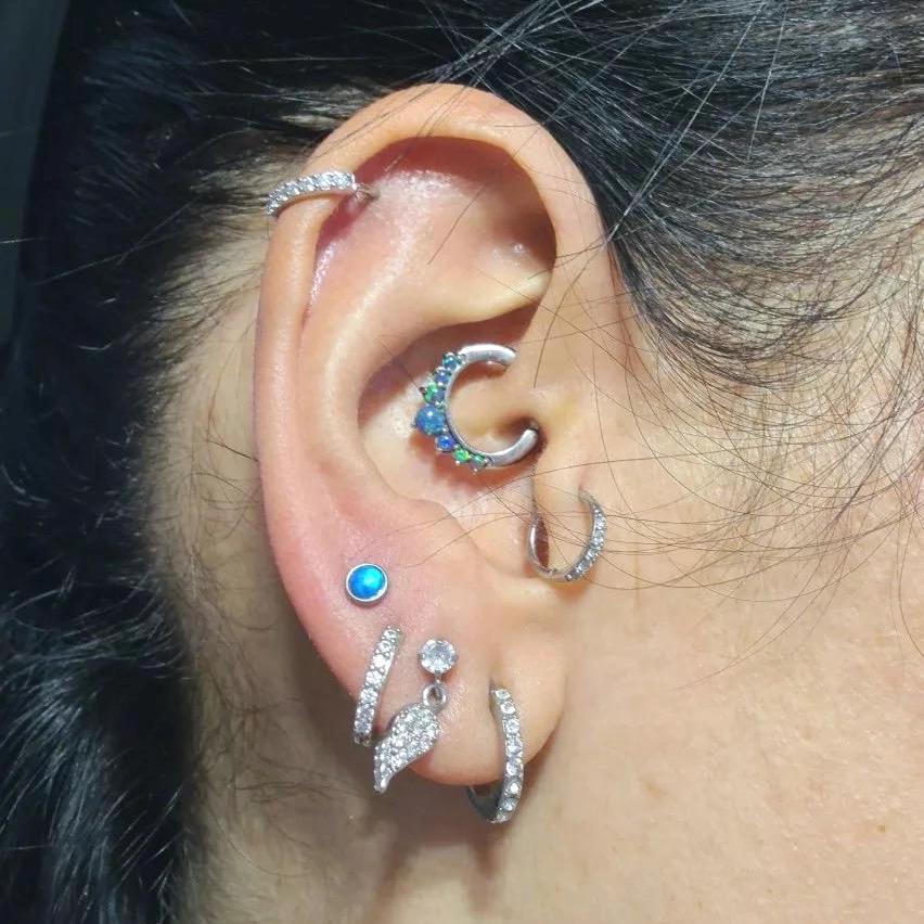 Silver / Gold Clicker Earring High Quality Earring Hoop