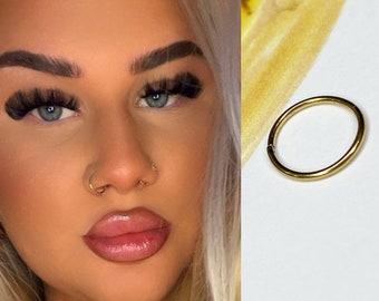 Nasenring aus Chirurgenstahl, silber/gold, Knorpelring, Tragusring, Hekix-Ring, Durchmesser 18G, 20G