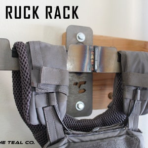 Ruck Rack Plate Carrier Hanger Weighted Vest Hanger Hunting Pack Storage Tactical  Gear Stand Army and Police Gear Wall Mount -  UK