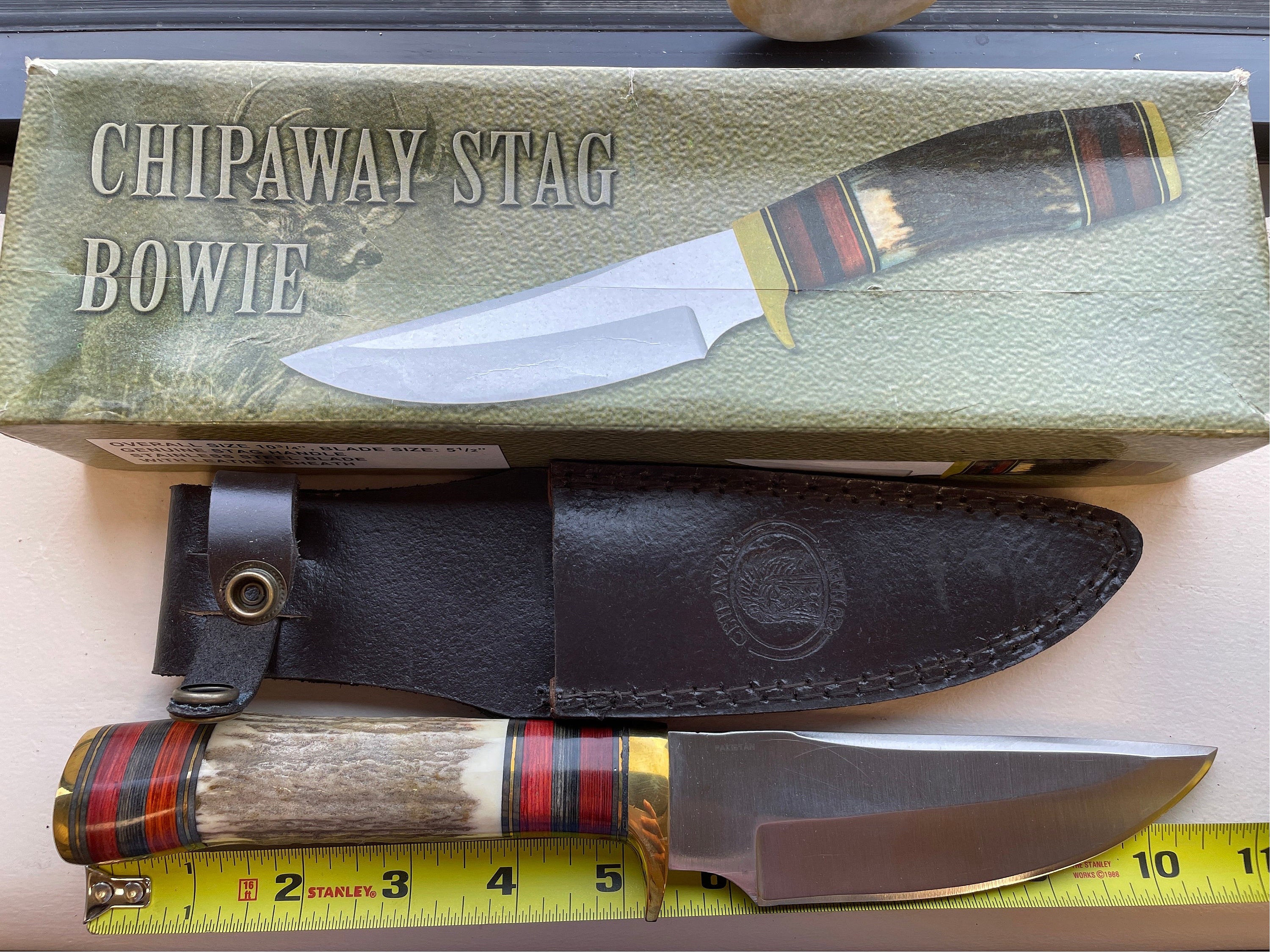 Chipaway Cutlery Falling Meadow Fixed Blade satin finish SS blade Hunting Knife  For Sale