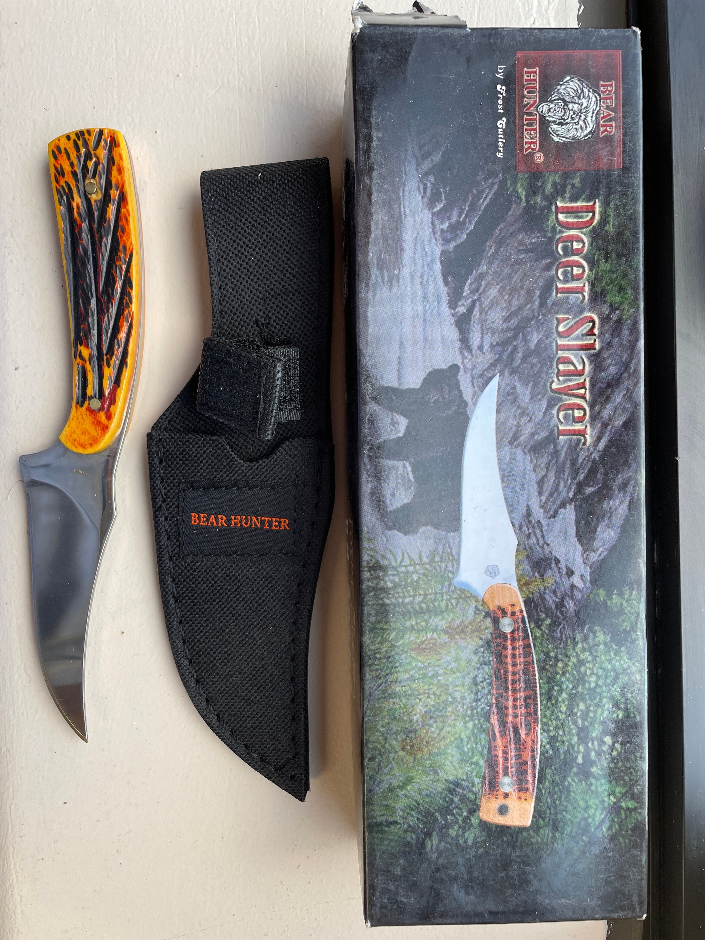 New Old Stock, Frost Cutlery bear Hunter 7 Long Fixed Blade Knife With