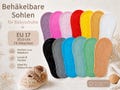 Baby shoe soles, soft "rubber" shoe soles for crocheting EU 17 (10 cm) product logo