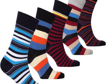 Calcetines de rayas tradicionales para hombres (5-Pack)