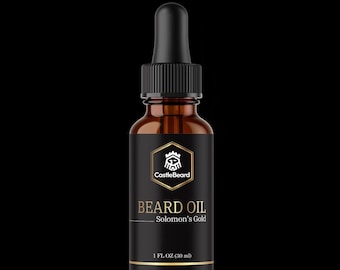 Aceite para el crecimiento de la barba Solomon's Gold, 1 onza líquida