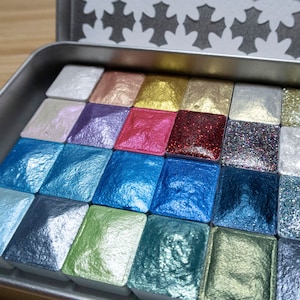 Magic Fairy Dust Holographic Glittery Watercolor Paint Handmade Watercolors  Metallic Glitter Paints 