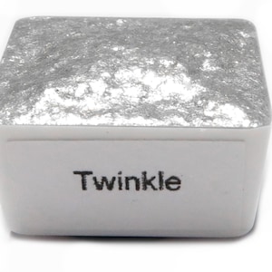 Twinkle - Silver Glitter Foil Watercolor Paint - Handmade Watercolors - Metallic Glitter Paints