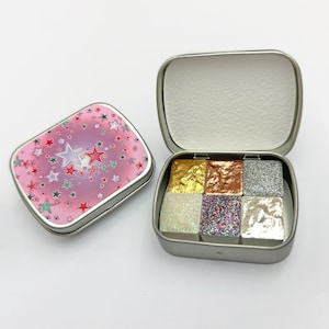Glitter Metallic Watercolor Paint Set - Gifts for Artists - Handmade Watercolors - Watercolor Palette