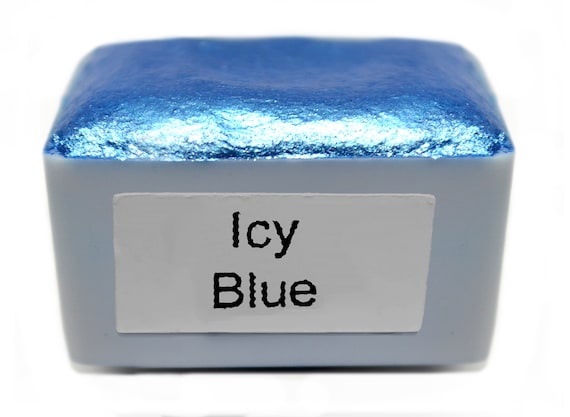 Icy Blue - Metallic Watercolors - Handmade Pearlescent Paints