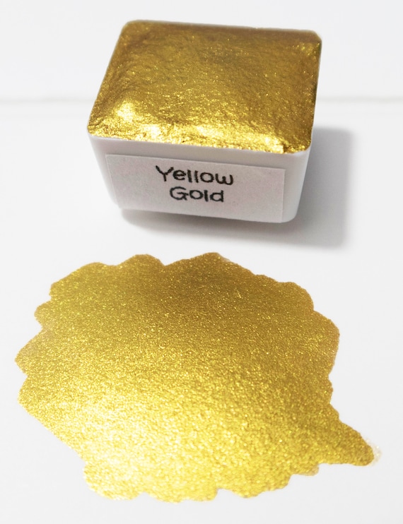 Yellow Gold - Handmade Watercolors - Metallic Paints