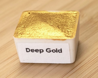 Deep Gold - Metallic Watercolors - Handmade Pearlescent Paints