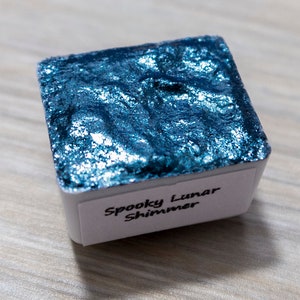 Spooky Lunar Shimmer (previously named Glittering Luna) - Handmade Watercolors - Metallic Glitter Paints
