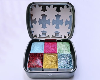 Pick 6 Half Pans - Watercolor Paint Set - Beautiful Artist Gifts - Handmade Watercolors