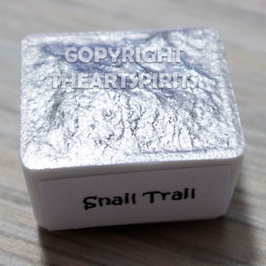 Snail Trail - metallic glitter aquarelverf - handgemaakte aquarellen