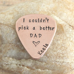 Personalized Gifts for Dad - Custom Guitar Pick - Dad Gift - Daddy Keychain - Dad Birthday Gift - Daddy Guitar Pick - Dad Christmas