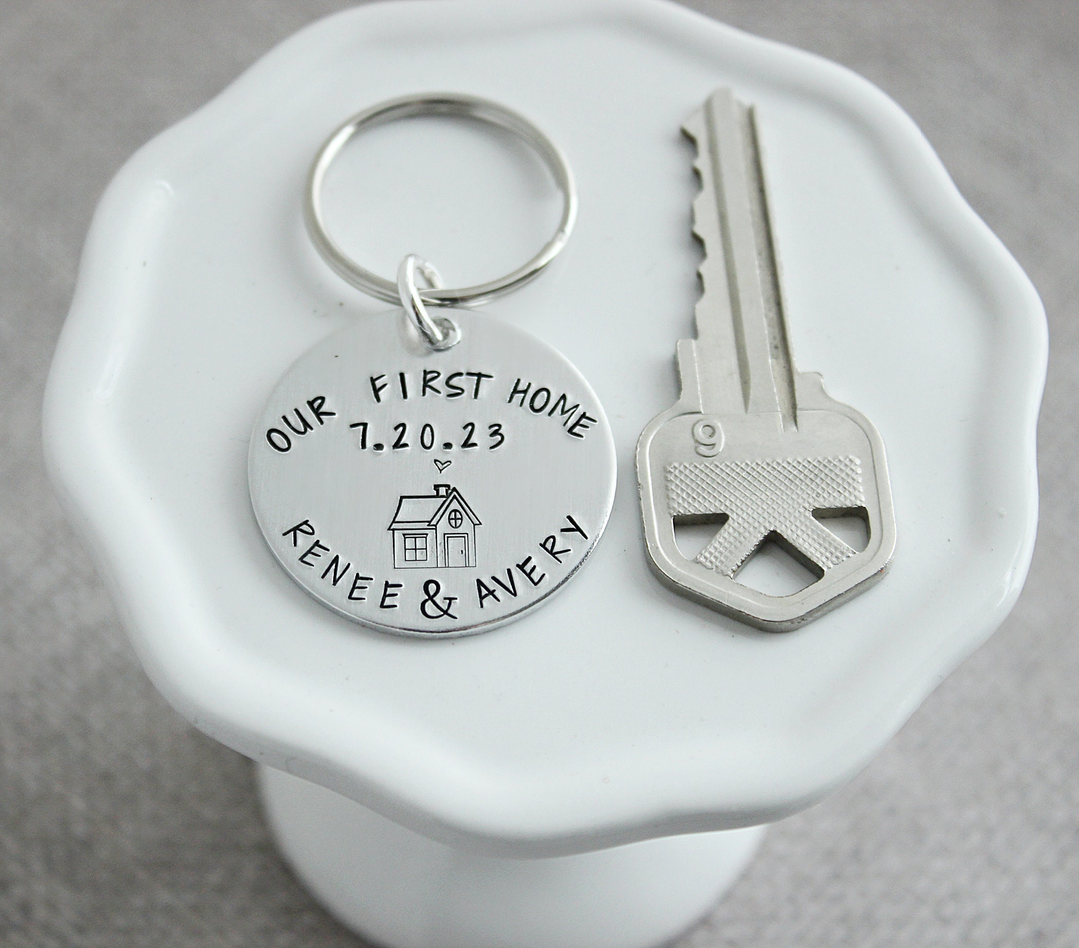 Personalized Our First Home Keychain - Custom Housewarming Gift for New ...