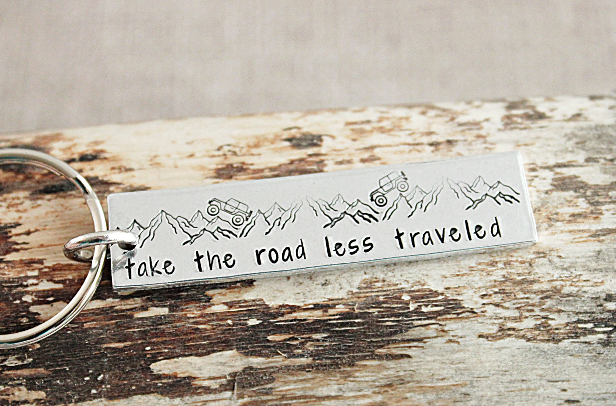 Jeep Keychain Wanderlust Gift Off Roading Mountain Etsy