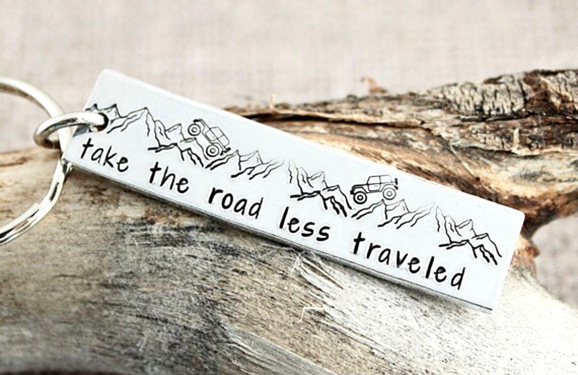 Jeep Keychain Wanderlust Gift Off Roading Mountain Etsy