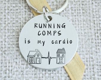 Realtor Gift - Running Comps Is My Cardio - Real Estate Agent Appreciation Keychain