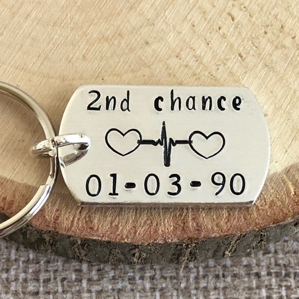 Heart Warrior - Heartbeat Keychain - Get Well Gift - Second Chance - Cardiology - Heart Attack - Heart Survivor