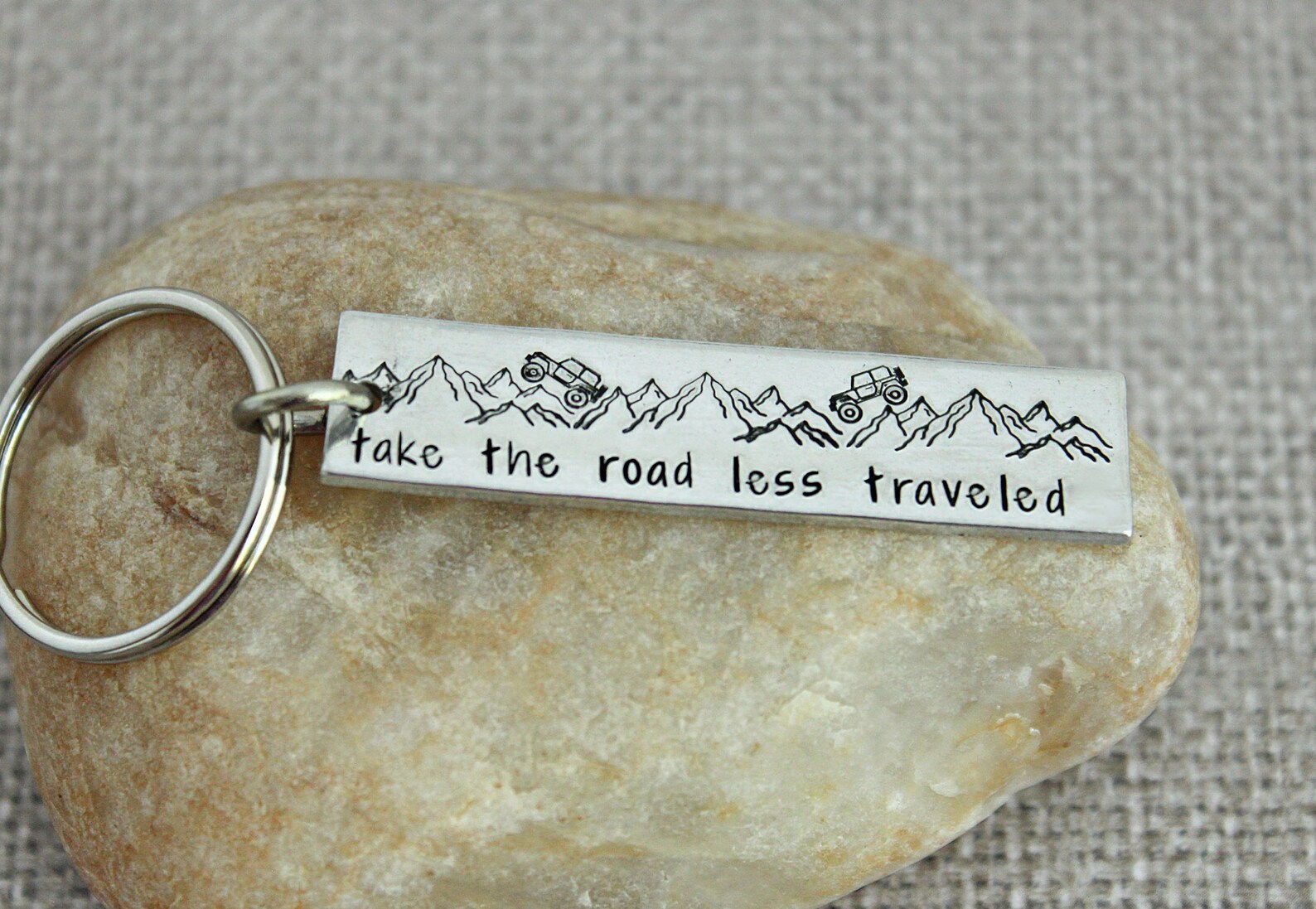 Wanderlust Gift off Roading Mountain Keychain Road Less Etsy