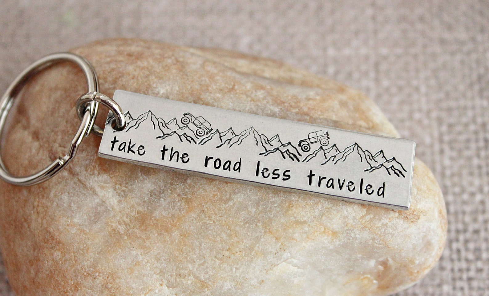 Wanderlust Gift off Roading Mountain Keychain Road Less Etsy