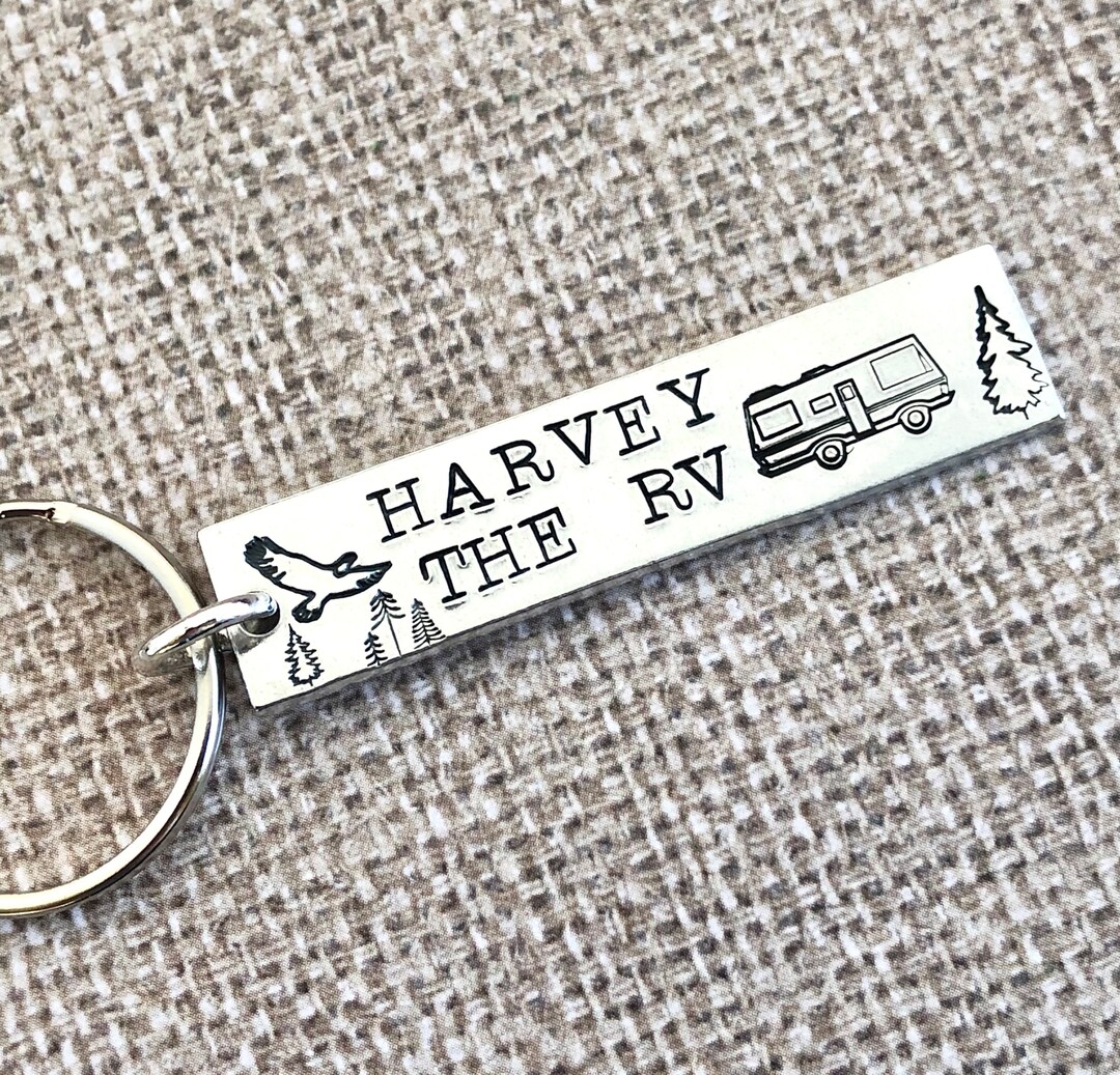 Personalized RV Keychain - Hand Stamped Aluminum - Camper Gift - Custom ...
