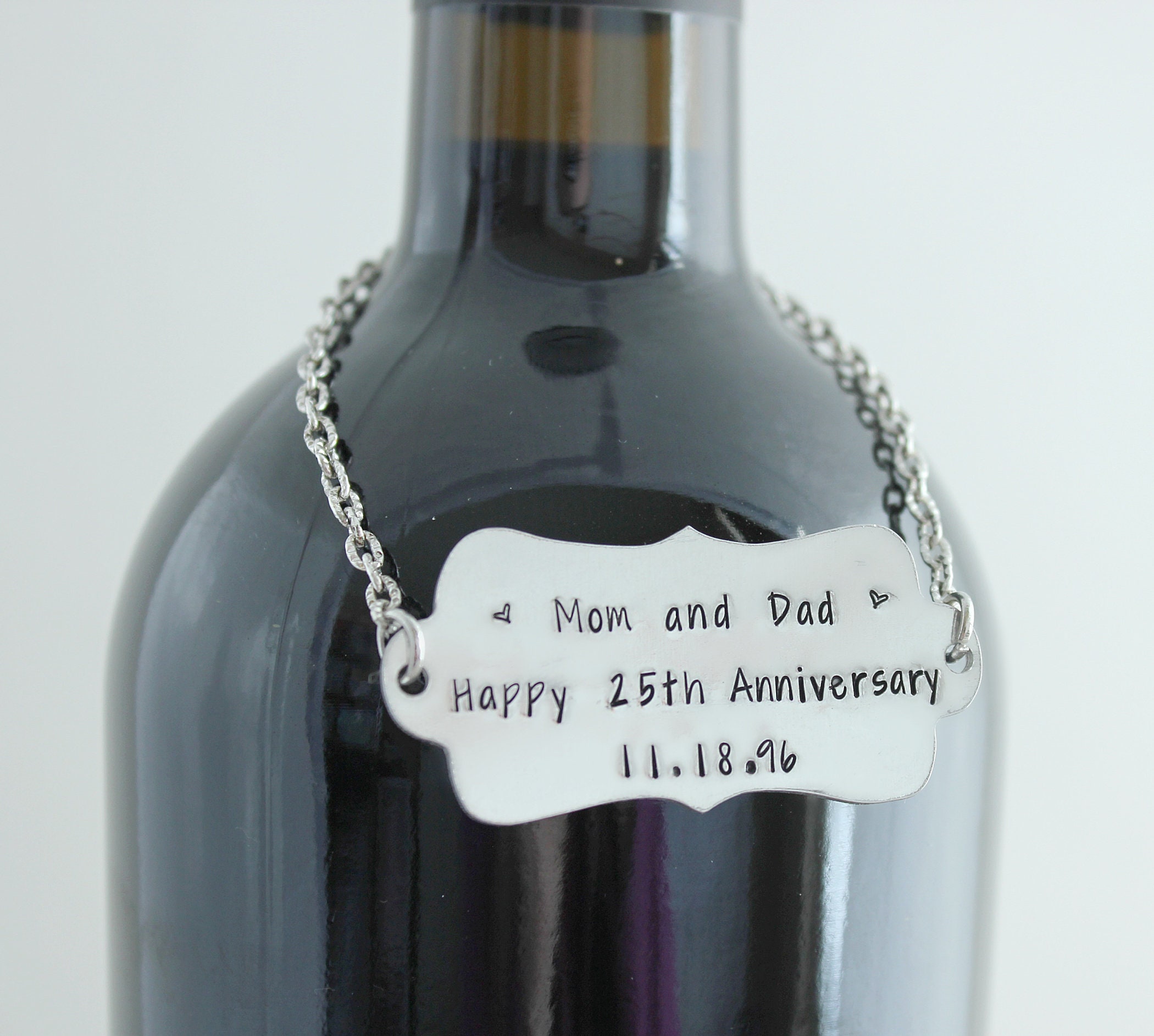 Anniversary Lighted Wine Bottles, Personalised Anniversary Gift, Anniversary  Gift for Couple, 25th Anniversary Gifts, Wedding Anniversary 