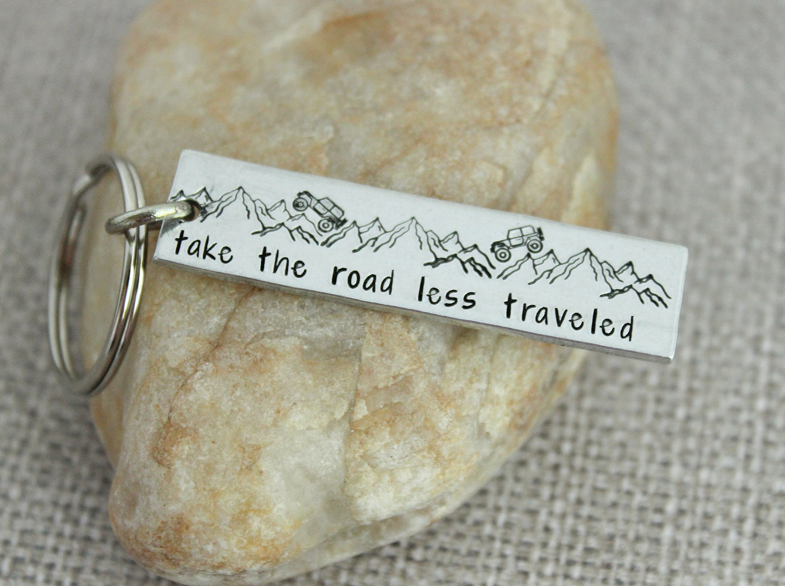 Wanderlust Gift off Roading Mountain Keychain Road Less Etsy