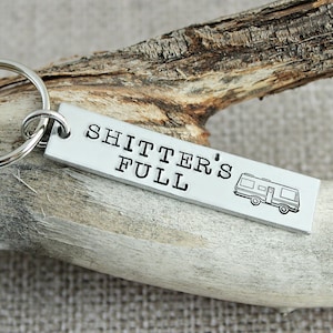 Gift for Dad - RV Gifts - Motorhome Gifts - Happy Camper - Camper Keychain - Shitters Full - RV Life - Camper Gifts