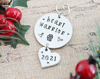 Heart Warrior Christmas Ornament Anatomical Personalized Year Gift Medical Surgery Recovery Cardiac Survivor