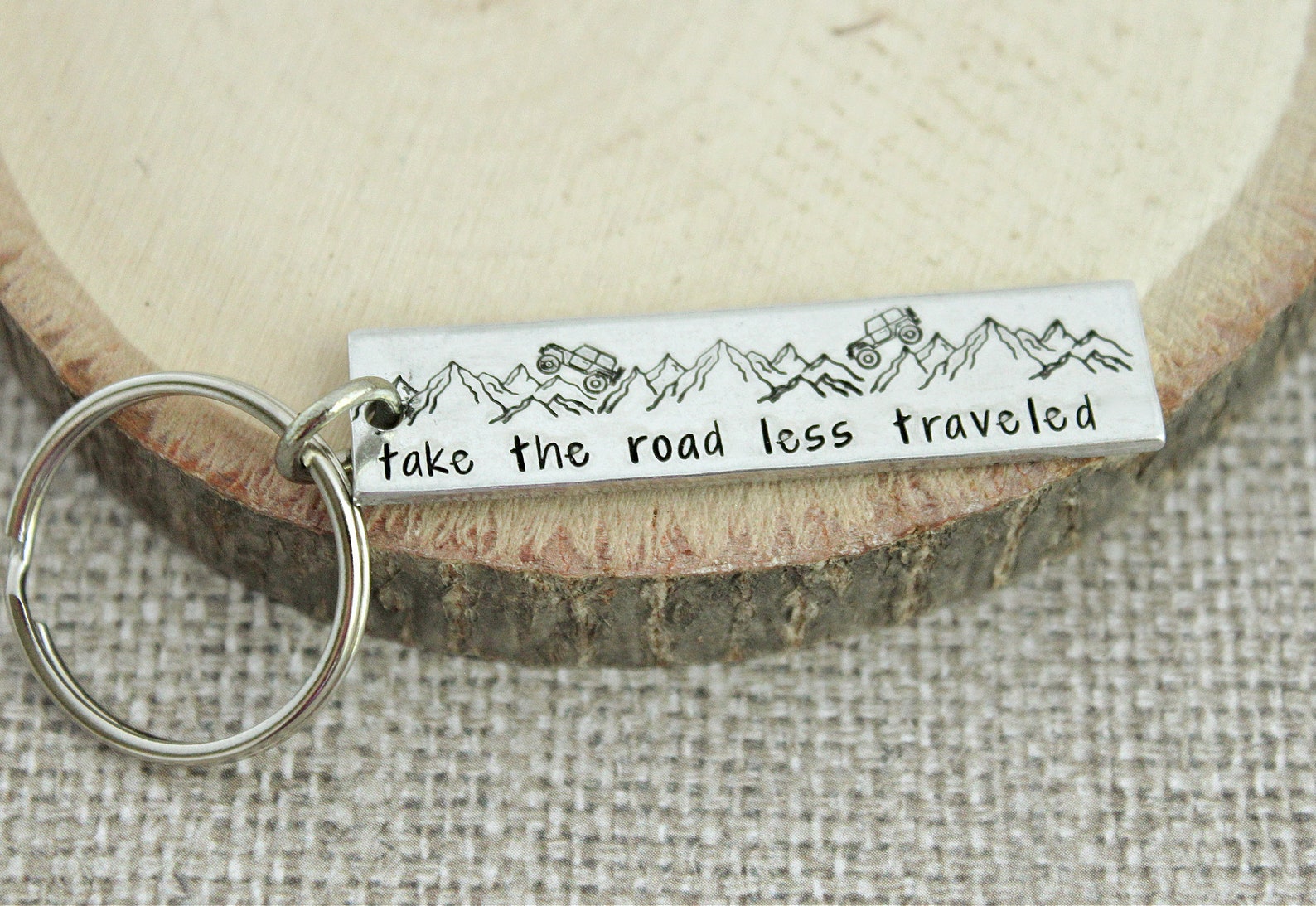 Wanderlust Gift off Roading Mountain Keychain Road Less Etsy