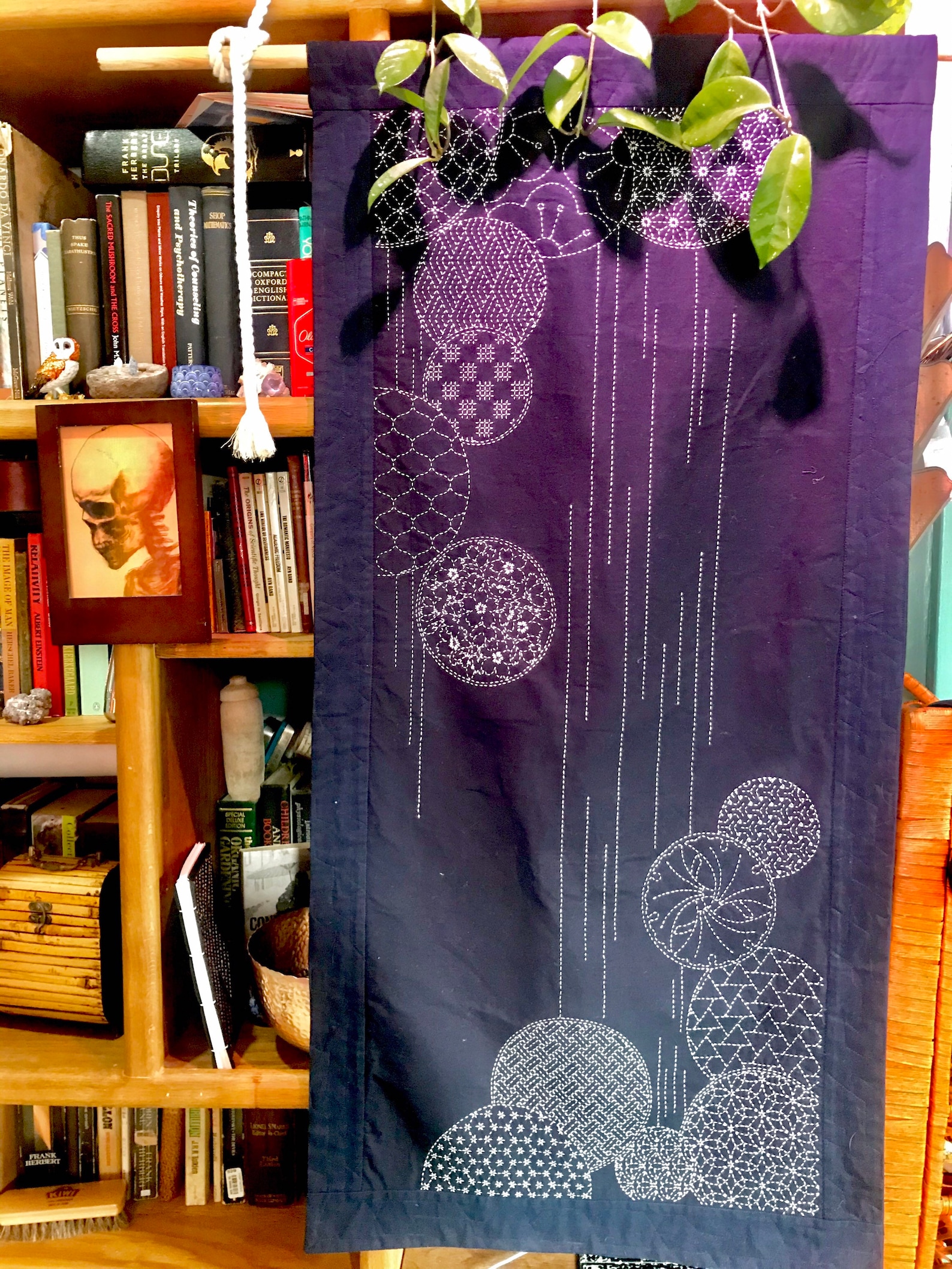 Decorative Sashiko Wall Hanging Etsy UK