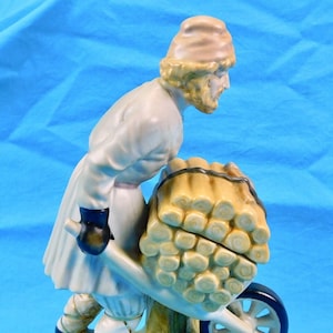 Antique Imperial Russian Russia GARDNER Porcelain Man Figurine Art Trinket Box