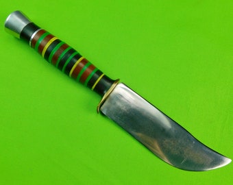 Vintage US Remington RH-75 Hunting Knife With Leather Sheath Vintage US Remington RH-75 Hunting Knife With Leather Sheath