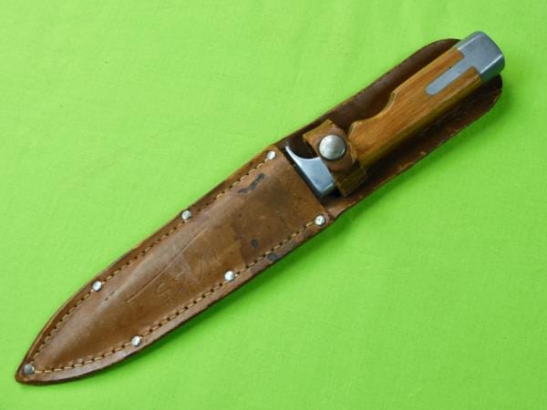 Vintage US Olsen OK #710 Michigan Survival Hunting Knife W/ Sheath