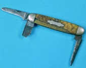 Antique Old US HIBBARD SPENCER Bartlett Cigar Folding Pocket Knife