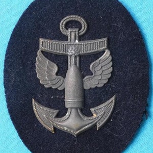 German WW1 Kriegsmarine NCO Metal Career Trade Rank Patch Anti Aircraft