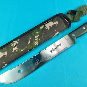 Tramontina Brazil Brazilian Saw Back Camping Survival Machete Knife w/ Sheath